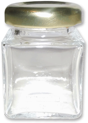 Quadratglas mit Schraubdeckel Glas für Proben