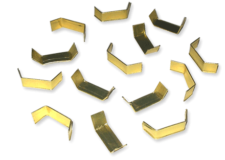 Verschlussclips bzw. Papierclips in der Farbe Gold