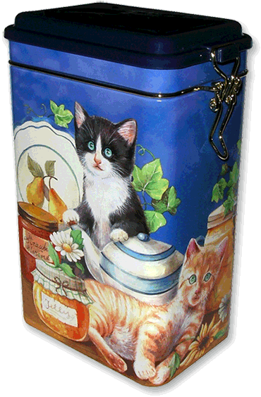 Teedose mit Katzenmotiv für 500 Gramm