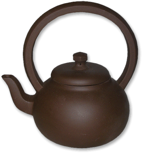 Teekanne aus Ton bzw. Tonkanne