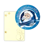 Weihnachtsetiketten selbstklebend rund oder eckig