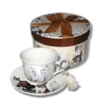 Tasse mit Untertasse Tassen mit Untertasse in Porzellan oder Keramik