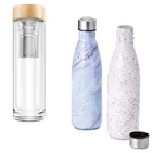 Trinkflaschen und Teeflaschen in Glas oder Edelstahl