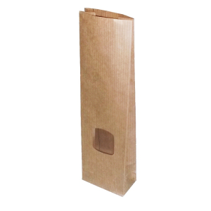 1000 Fenster-Blockbodenbeutel 50 Gramm