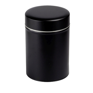 Aroma-Teedose-Schwarz-Silber