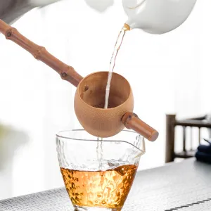 Bambus Teesieb Griff Natur