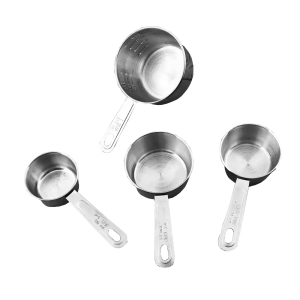 Große Edelstahl-Maßlöffel vierer Set