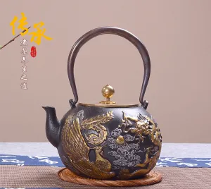 Gusseisenkanne 1200ml Drachen rund