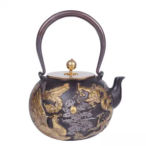 Gusseisenkanne 1200ml Drachen rund