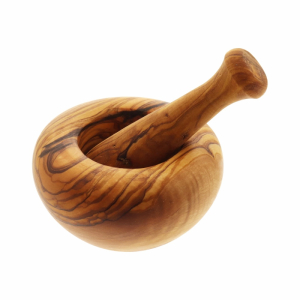 Mörser und Stössel Olivenholz