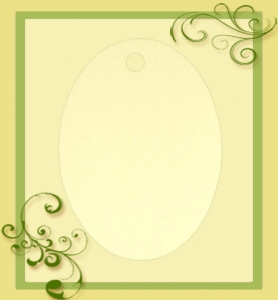Ovale Vanillefarbende Papierschildchen 61x44mm