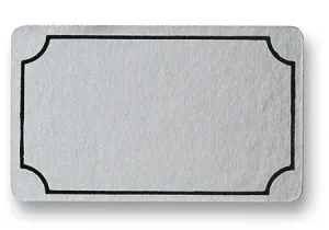 Silberne Etiketten mit Rahmen Blanko